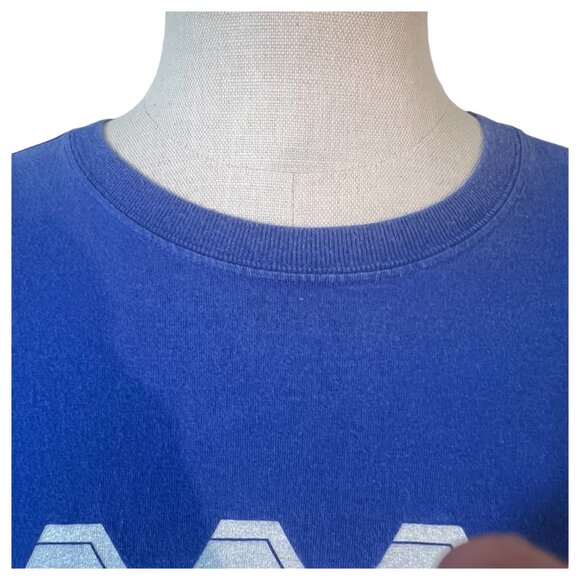 2005 Mens Tommy Hilfiger Blue T Shirt Spell Out Size XXL Blue Graphic Tee VTG - Picture 6 of 7